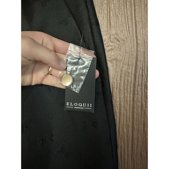 Eloquii Black Tailored High‎ Rise Jacquard Ankle Pant Size 16 NWT Work Casual - Picture 5 of 8